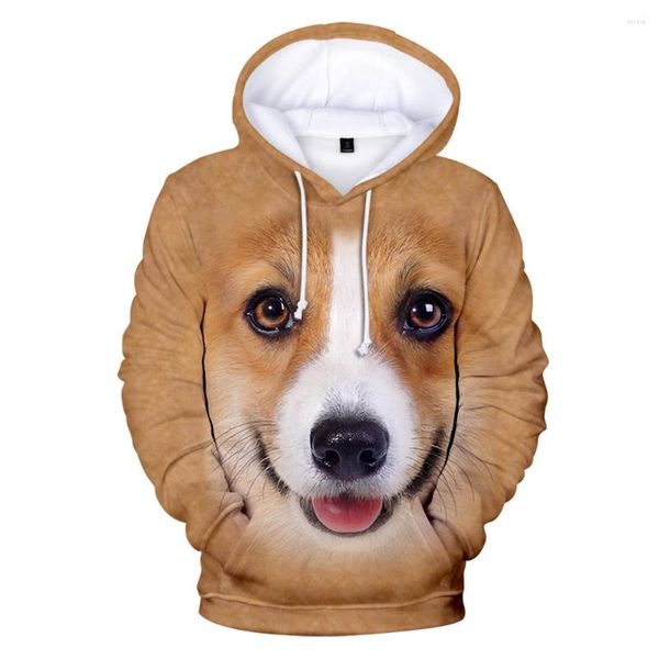 Hoodies masculinos 3d Animal Dog Mulheres Moletom Sorto Harajuku Hoodie Autumn meninos Meninas Pulloves de personalidade