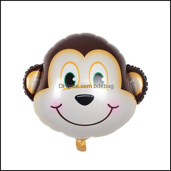 Parti Dekorasyon Karikatür Alüminyum Film Kawiai Hayvan Yolu Hava Balonları ile Güzel Balon Tiger Monkey Toksik Düğün Doğum Günü DHZ0M