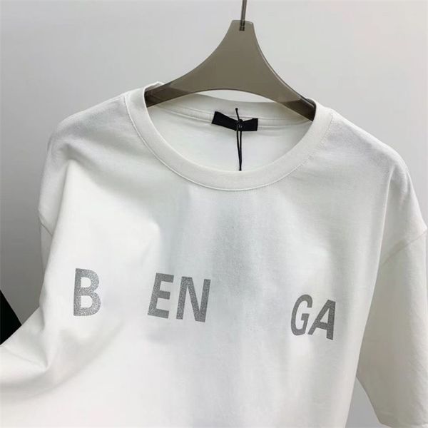 Moda t shirt planta de algodão Mens Women Designers T-shirts preto Branco luxo Com Letras Casual Summer bal Manga Curta hip hop Roupas de rua S-4XL