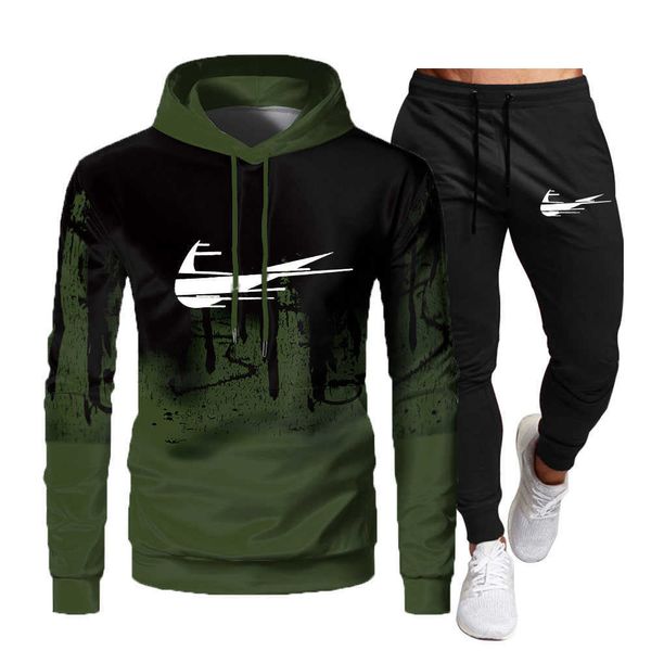 Tracce maschile da uomo tracce da uomo set di lusso set di felpe con cappuccio casual padrona di dolce per adolescenti stampa sportiva jogging sxl abbigliamento stampato