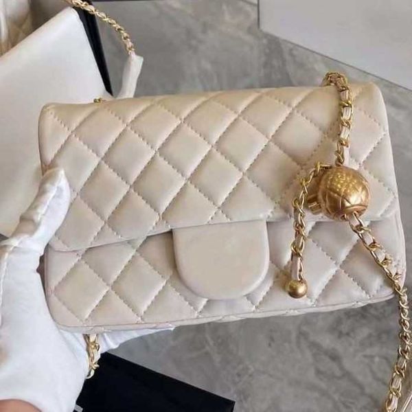 Kadının en iyi tasarımcı omuz çantaları tote 23 kare yağ küçük altın top rhomb zinciri omuzlar messenger çanta dokusu kuzu derisi crossbody çanta fabrikası doğrudan satış