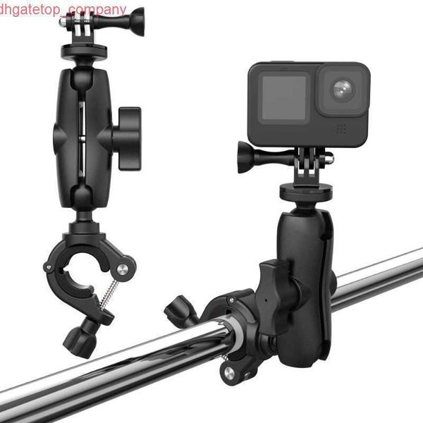Câmera de motocicleta de carro de automóvel Suporte de câmeras de câmeras Retrocínio espelho de montagem 1/4 Metal Stand para Go-Pro Hero8/7/6/5/4/3 Câmeras Esportivas