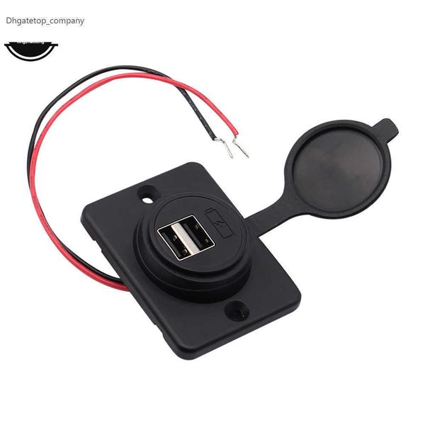 Adattatore per caricabatteria per telefono per auto USB a 2 porte Doppia presa di corrente di ricarica 4.2A per presa per adattatori moto auto 12V 24V