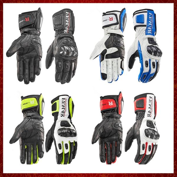 ST462 Lange Motorradhandschuhe Herren Lederschutz Rennhandschuhe MOTO Handschuhe Motorradhandschuh 4 Farben Größe M L XL XXL