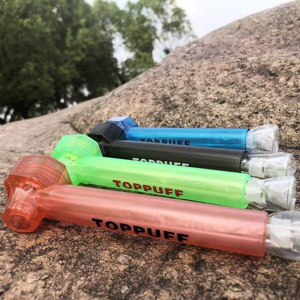 Tubo di fumo da viaggio Top Narghilè Puff toppuff Bong di vetro Tubi di fumo portatili Vite portatile istantanea sul convertitore di bottiglia Molti colori