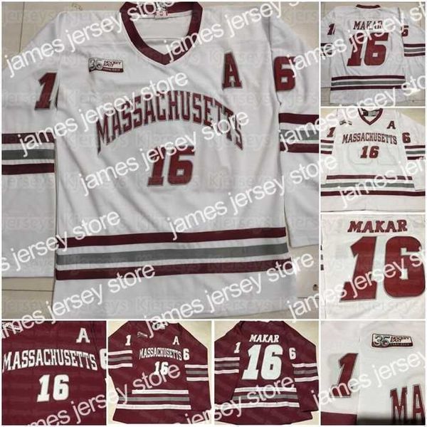 College Baseball usa Nik1 College Hockey Jersey 16 Makar 14 Pritchard 9 Lebster 27 McLaughlin 15 Bozzo 22 Boeing 5 Ferraro costurando uma camisa bordada