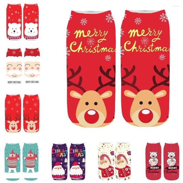 Socken für Herren, Damen, 3D-Cartoon, lustig, Weihnachten, Knöchel, verrückt, niedlich, erstaunlich, Neuheit, Druck, coole Mode, bezauberndes Design, bunt, #35