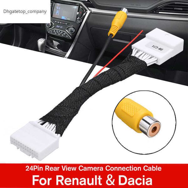 Peças eletrônicas de carro para Renault Dacia para Opel Vau-Xhall 24 pinos Adaptador Automático Vista traseira Cabo de conexão da câmera Mayitr