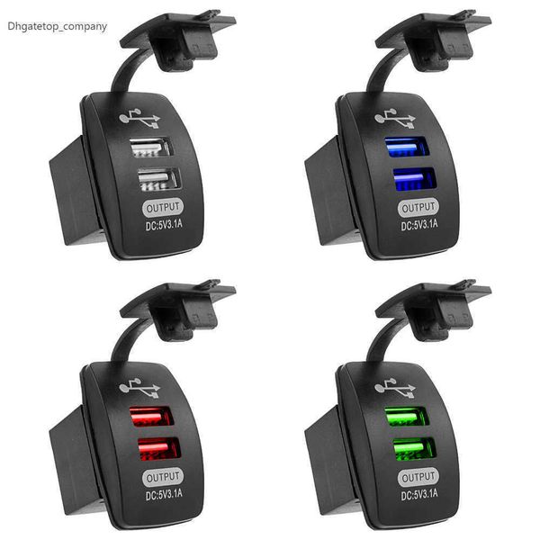 USB-Buchse, Autoladegerät, wasserdicht, 12 V-24 V, 5 V, 3,1 A, Telefonaufladung für Marine, Boot, Motorrad