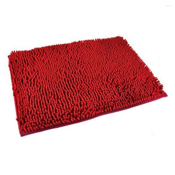 Tappeti Tappeto da bagno in stile semplice Tappetino da bagno in morbido pile corallo per pavimento Camera da letto Soggiorno Rosso colorato