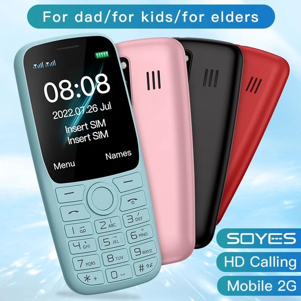New Soyes S10T Ultra Thin Card Phone 2G GSM 800mAh 1.77 '' Sbloccato Dual SIM Card Anti-drop Anti-slip FM Torch Student Elder Cellphone