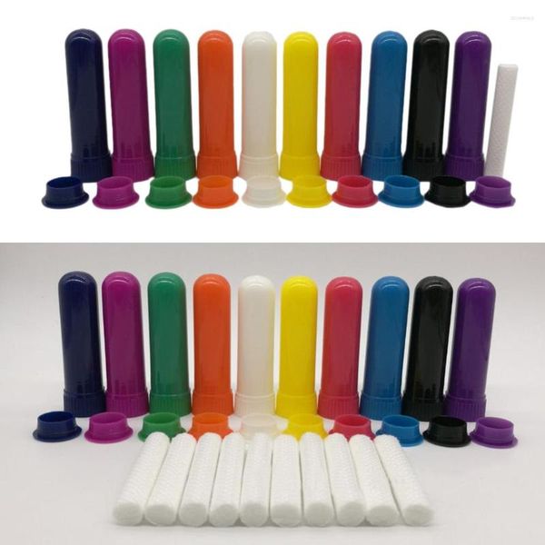 Bottiglie di stoccaggio 12 pezzi Tubi per inalatori Bastone nasale ricaricabile vuoto Contenitore per uomini Donne Adulti