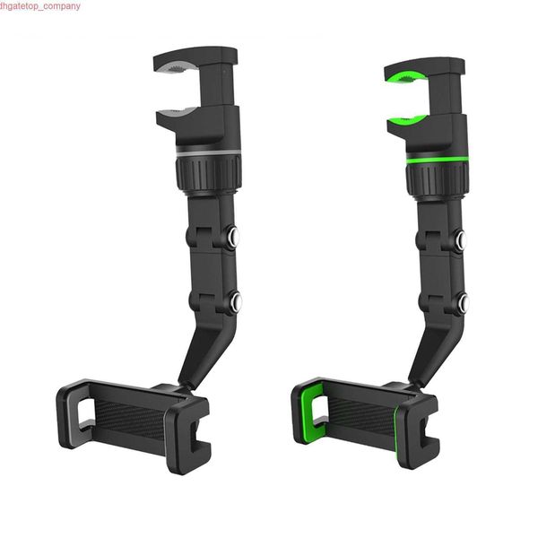 Supporto per telefono per specchietto retrovisore per auto Supporto per GPS Supporto per sedile posteriore Clip per telefono cellulare Staffa per cellulare pieghevole per iPhone Xiaomi