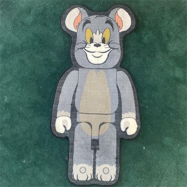 Designer de desenho animado de piso de carpete Violento Urso Figura Figura M￡quina criativa M￡quina lav￡vel Absorvente absorvente de cabelo sem deslizamento