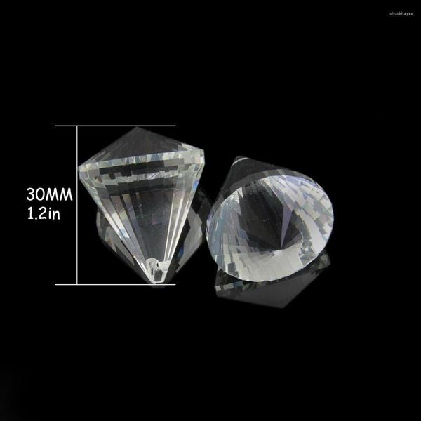 Lampadario di cristallo 10 pezzi 30mm Diamond Ball Clear Color Glass Lighting Balls Parti per la decorazione di nozze Feng Shui X-MAS