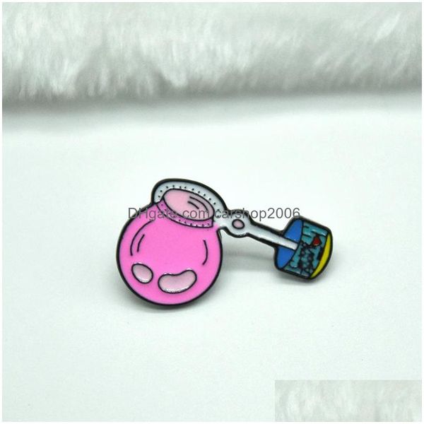 Pins Broschen Blase Blasen Hine Cartoon Broschen Kinder Spielzeug Farbe Emaille Pins Legierung Brosche Für Frauen Lustige Denim Hemd Abzeichen je Dhosj