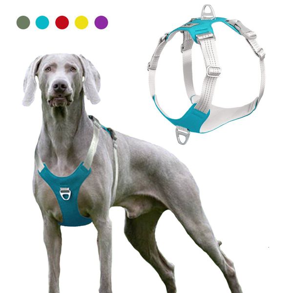 Collari per cani Guinzagli Pettorina per cani da compagnia Gilet No Pull Collare per imbracatura per addestramento riflettente per cani per cani di taglia media Taglia grande Husky Labrador Forniture per animali domestici 221125