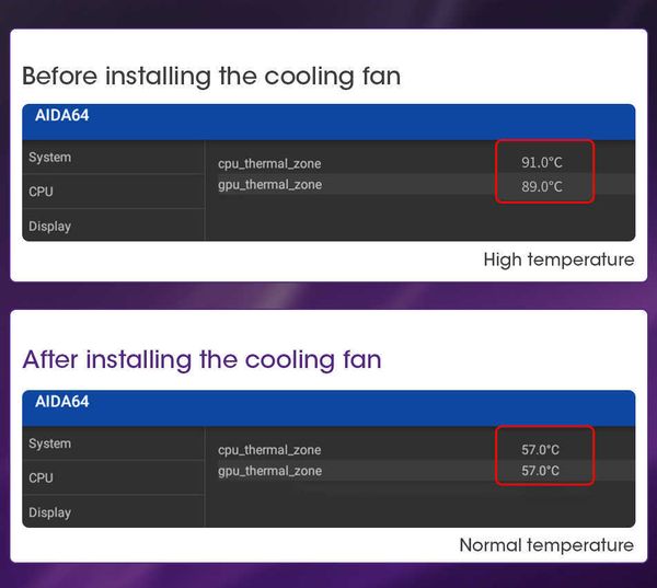 Ventilador de resfriamento de rádio de carro Vtopek para unidade principal de reprodutor multimídia Android radiador com suporte de ferro 286p