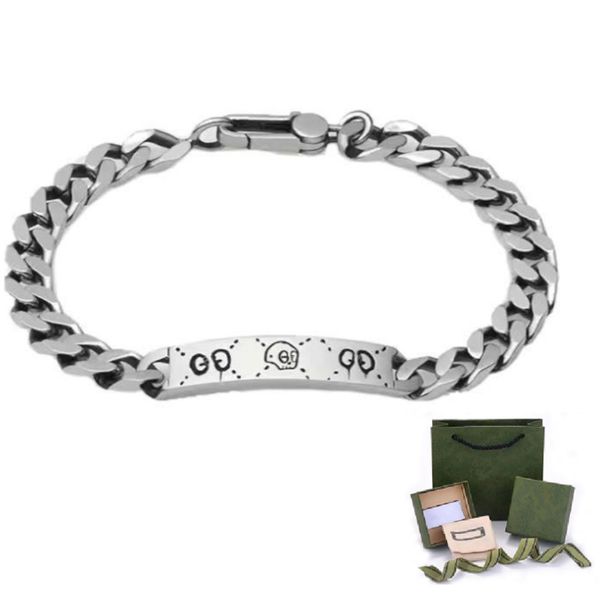 Pulseiras de moda Mens Gradiente Bangle Unisex Designer Pulseiras Titanium Aço Inoxidável Jóias Womens Classic Chain