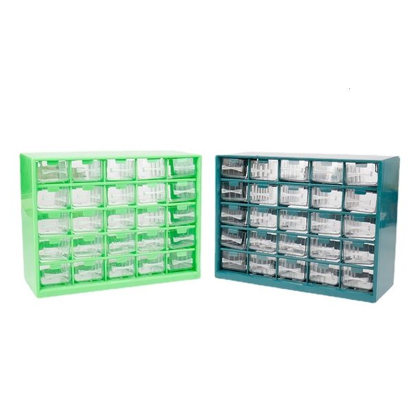 Caixa de ferramentas 29.3x22.5x12.3cm 25pc As peças de contêiner de gavetas transparentes podem espacar hardware para parafuso pequeno Organizador de armazenamento de itens 221128