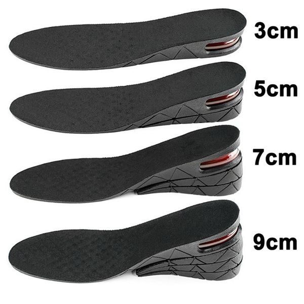 Schuhteile, Zubehör, Höhenerhöhung, Einlegesohlen, Luftschuhe, Kissen, Hebeeinsätze, Einsätze für Männer und Frauen, 3–9 cm, variable Einlegesohle, verstellbares Fußpolster, 221125