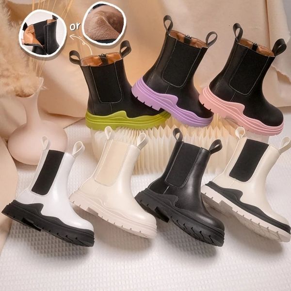 Stivali Ragazze stivali bambini fumo autunno e inverno scarpe Chelsea ragazzi grandi 221125