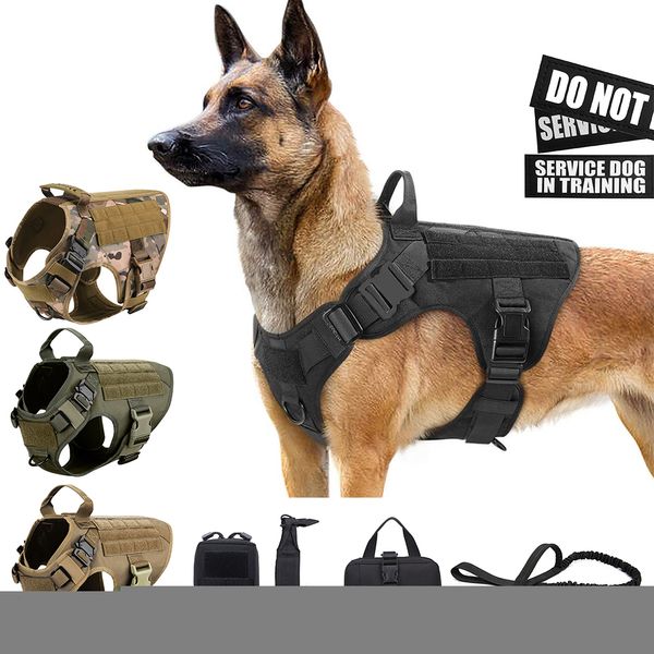 Colarinho de cachorro colareshes cães táticos cães pet shepherd k9 malinois treinamento colar cão e colarinho para todas as raças cães 221125