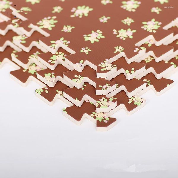 Ковры 12''x12''soft eva foam puzzle play spee mat speclock lapling pad 30mx30см толщины 1см кофейный цветочный принт 30cmx30cm