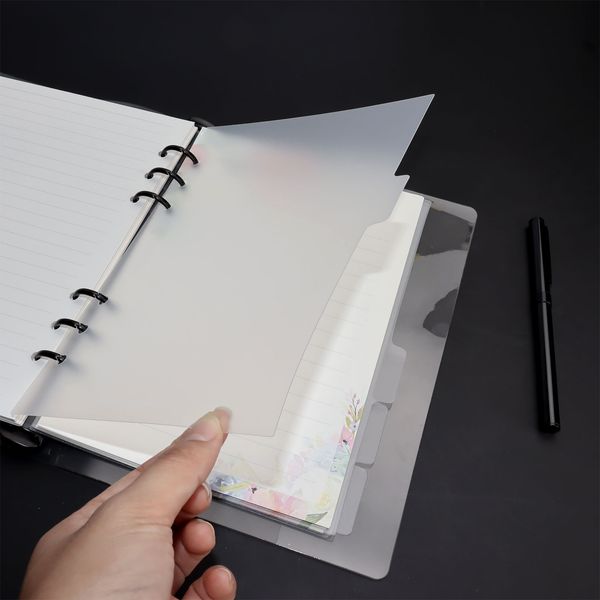 Blocchi per appunti A5 A6 Divisore per indice di carta trasparente Simpatici 6 fori per raccoglitore Planner Notebook Cancelleria Accessori per divisori di carta per notebook 221128