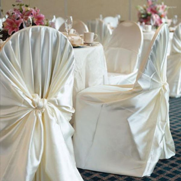 Chaves de cadeira 10pcs auto -tie universal cetim wrap para decoração de eventos de festas de banquete em casa