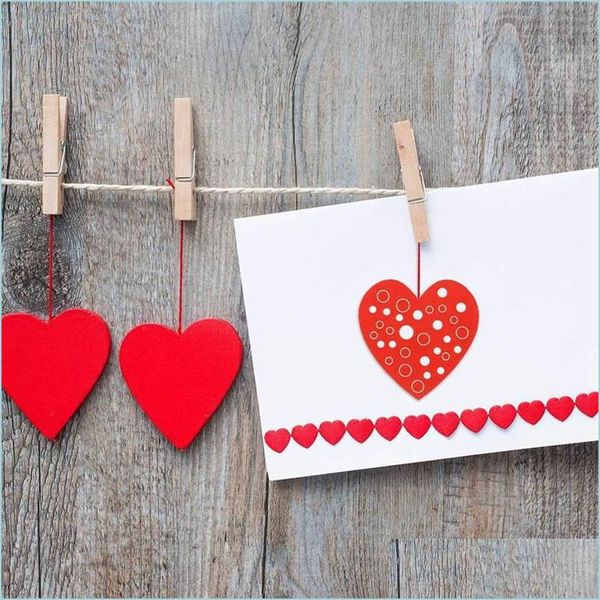 Другие декоративные наклейки любят наклейки в форме сердца 8 узоров 1 -дюймовый красный клейтный лейбл День святого Валентин