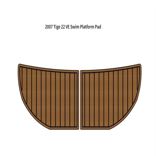 2007 Tige 22 VE Schwimmplattform Step Pad Boot EVA-Schaum Faux Teak Deck Bodenmatte