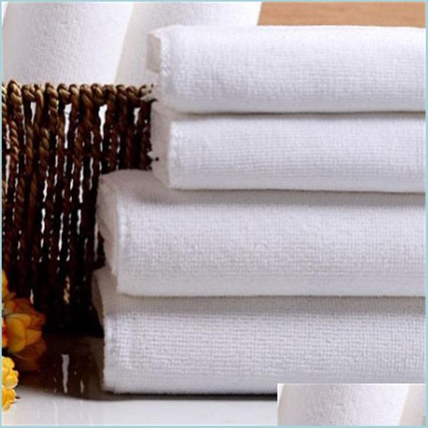 Asciugamano Asciugamano bianco Assorbimento acqua Usa e getta Imitazione cotone Facecloth Fai da te El Fai un bagno Donna Uomo Asciugamani 0 75Yl K2 Drop Delivery Hom Dhzfc