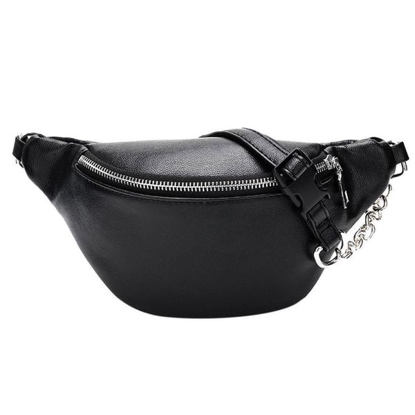 Bolsas de cintura feminino Moda Moda Solid Fanny Pack Lady Pu Leather Holiday Money Bellet Bum Travel Bag Phone Pouch Style 221125