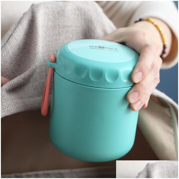 Bento Boxes Pure Color Portable Lunch Box Cups чашки из нержавеющей стали тепло сохранение резервуара кара кара вакуумная чашка в недостатке от Dhlns Dhlns