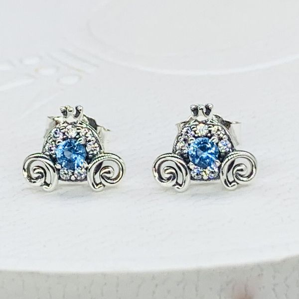 925 orecchini a forma di carrozza zucca in argento sterling si adattano a orecchini di moda gioielli in stile Pandora europeo