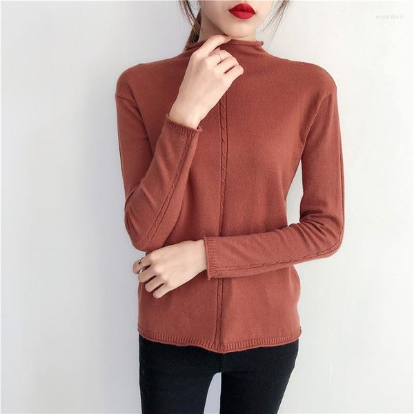 Damenpullover 2022 feminino Pullover Winter Downneck weiblich Take The Loose Lipped Twist Shirt Sleeved Sweater Fitting