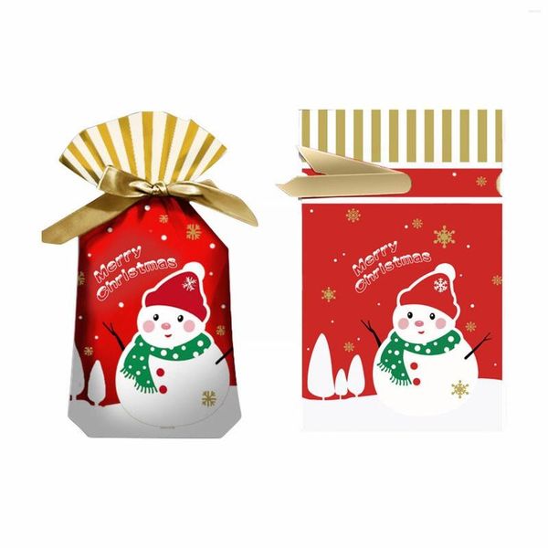 Geschenkpapier-Weihnachtstüten, Weihnachtsgeschenke, Beutel zum Verpacken von wiederverwendbaren Papier-Aufbewahrungsbehältern aus Kunststoff