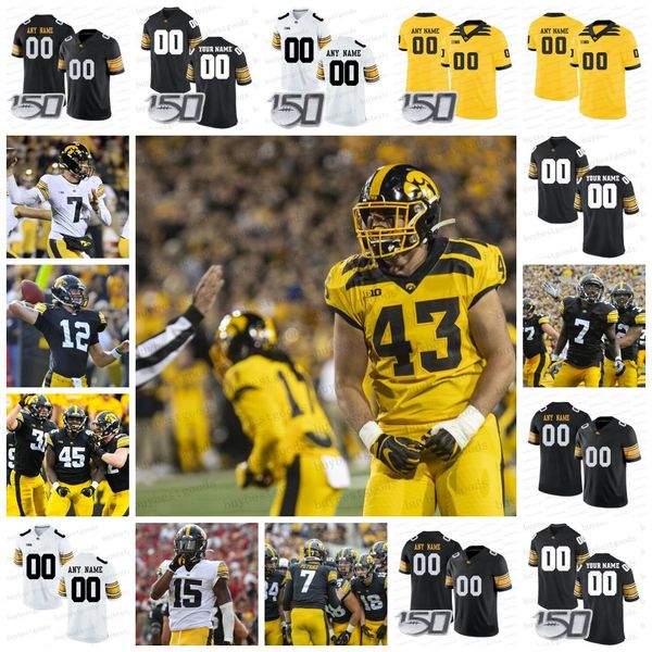 NEUE Fußballtrikots Fußballtrikots NCAA Iowa Hawkeyes Fußball Spencer Petras Tyler Goodson Sam LaPorta George Kittle Mekhi Sargent Nico