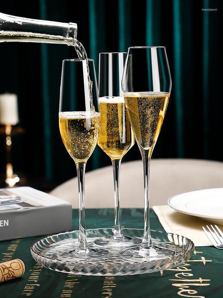 Occhiali da vino piombo in vetro gratis cristallo champagne calice bar personalità martini coppa europea ins net rossa cocktail