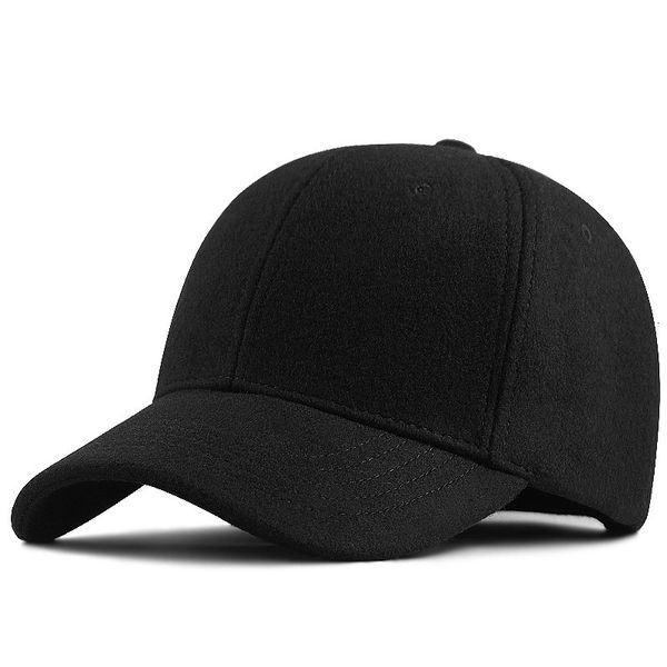 Ballkappen Erwachsener großer Größe voller geschlossener Wolle Hut Big Head Männer und Frauen plus angepasste Filz Baseball Cap 56-60 cm 61-68 cm 221125