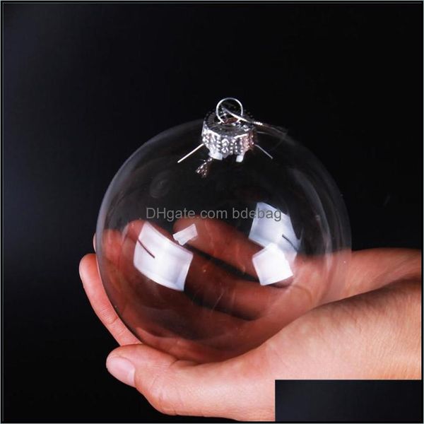 Weihnachtsdekorationen Weihnachtsdekorationen Blasende Kugeln Transparente hohle klare Glaskugel Baum Party Ornament Kleine exquisite Wi Dhoyg