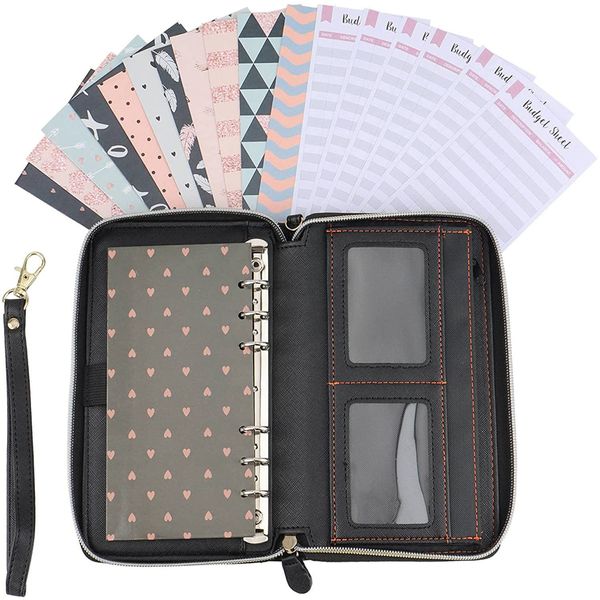 Filing Supplies AllinOne Binder Cash Envelope System Wallet 12 Budgetumschläge 12 Blatt für Personal Planner Organizer 221128