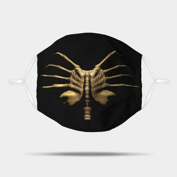 Korku Yüzü Hugger Mask Anti Haze Toz geçirmez Altılamaz Facehugger Alien Xenomorph Yüz Maskesi Yetişkin Solunatör Ağız Mufle L220711