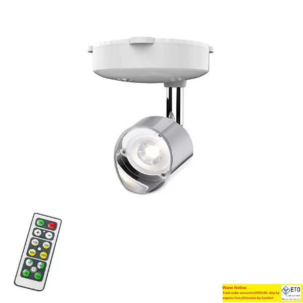 Luzes de luz de luz de parede interna Luzes de arte port￡til L￢mpada de cabeceira sem fio LED Mini Spotlight com base rotat￡vel 10166