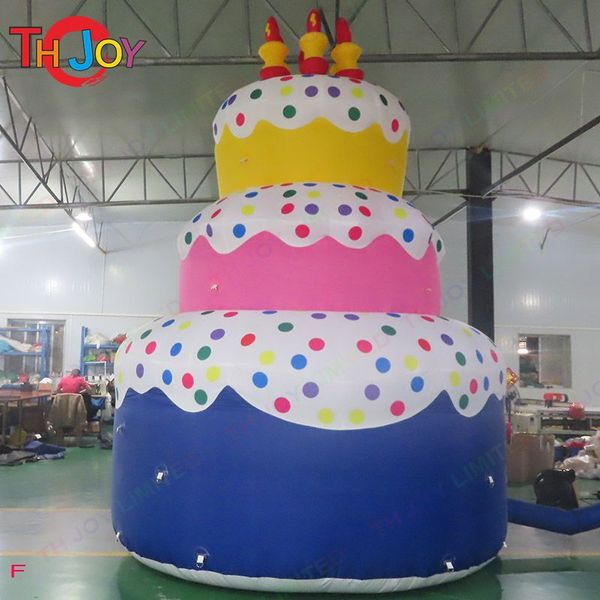 giochi all'aperto pubblicità attività gonfiabili pubblicità torta gonfiabile gigante alta 6 m 20 piedi per decorazioni per feste di compleanno