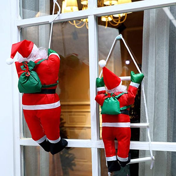 Decorazioni natalizie Babbo Natale Salita Arrampicata Scaletta Corda Ciondolo Albero di Natale Porta Hanging Party Home 221125