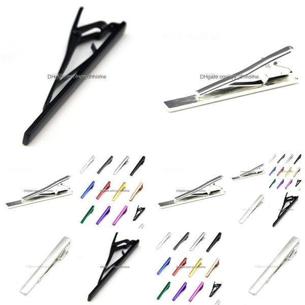 Tie Clips Candy Colors Simple Tie Clips Business Suits Bars Модные украшения для мужчин бросают запонки. Clasps Dh31y