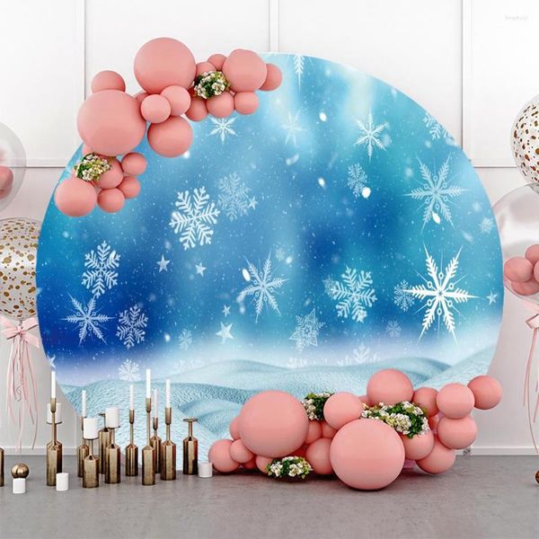 Decorazione per feste Fiocco di neve Paesaggio Pografia personalizzata Sfondo blu Paesaggio invernale Montagne Neve Montagna Po Fondali Pozone
