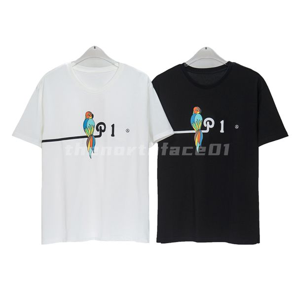 Maglietta da uomo marca di moda di lusso Stampa per pappagalli Stampa a manicotto corto Top-shirt estate top top nero asiatico bianco S-3xl